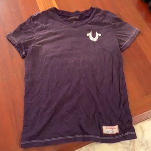 Purple True Religion V- Neck